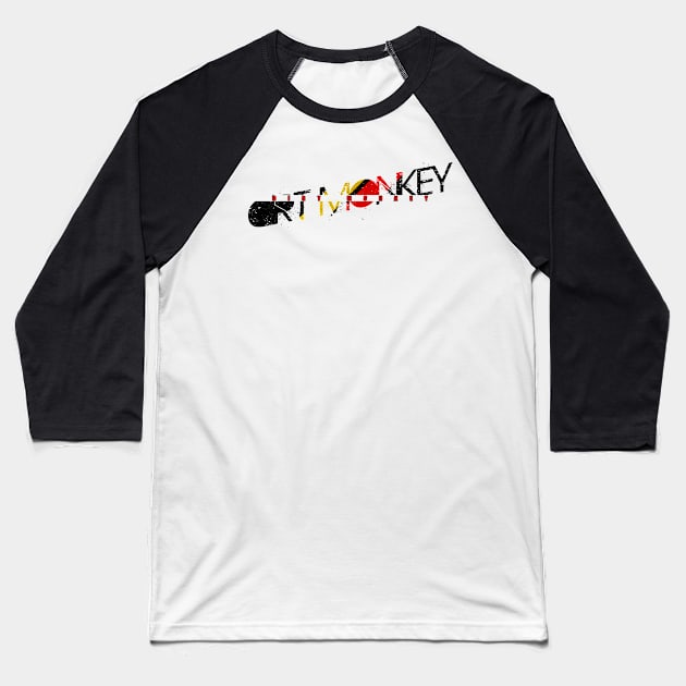 vintage typo Dirt Monkey Baseball T-Shirt by NamaMarket01